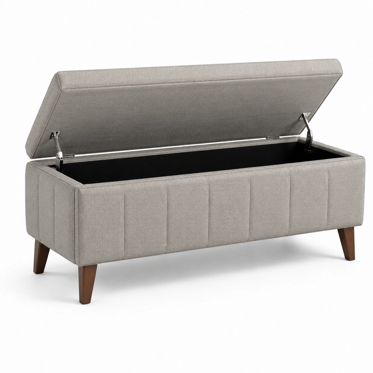 Panca Contenitore Rettangolare in Tessuto Beige