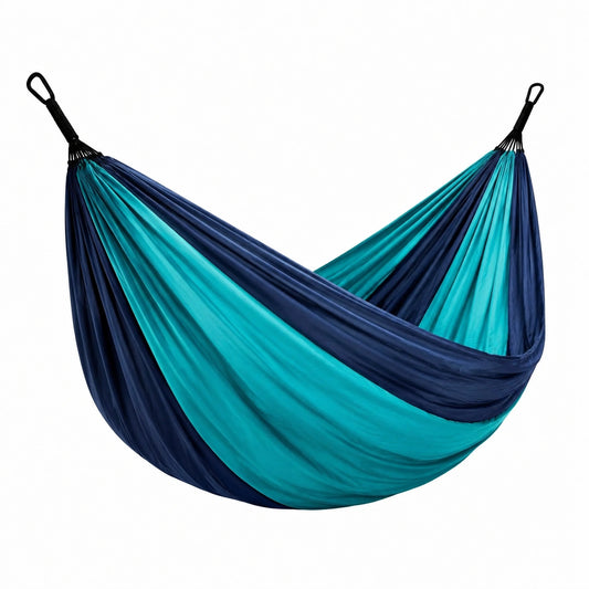 Amaca doppia in nylon blu e azzurro 260x140 cm