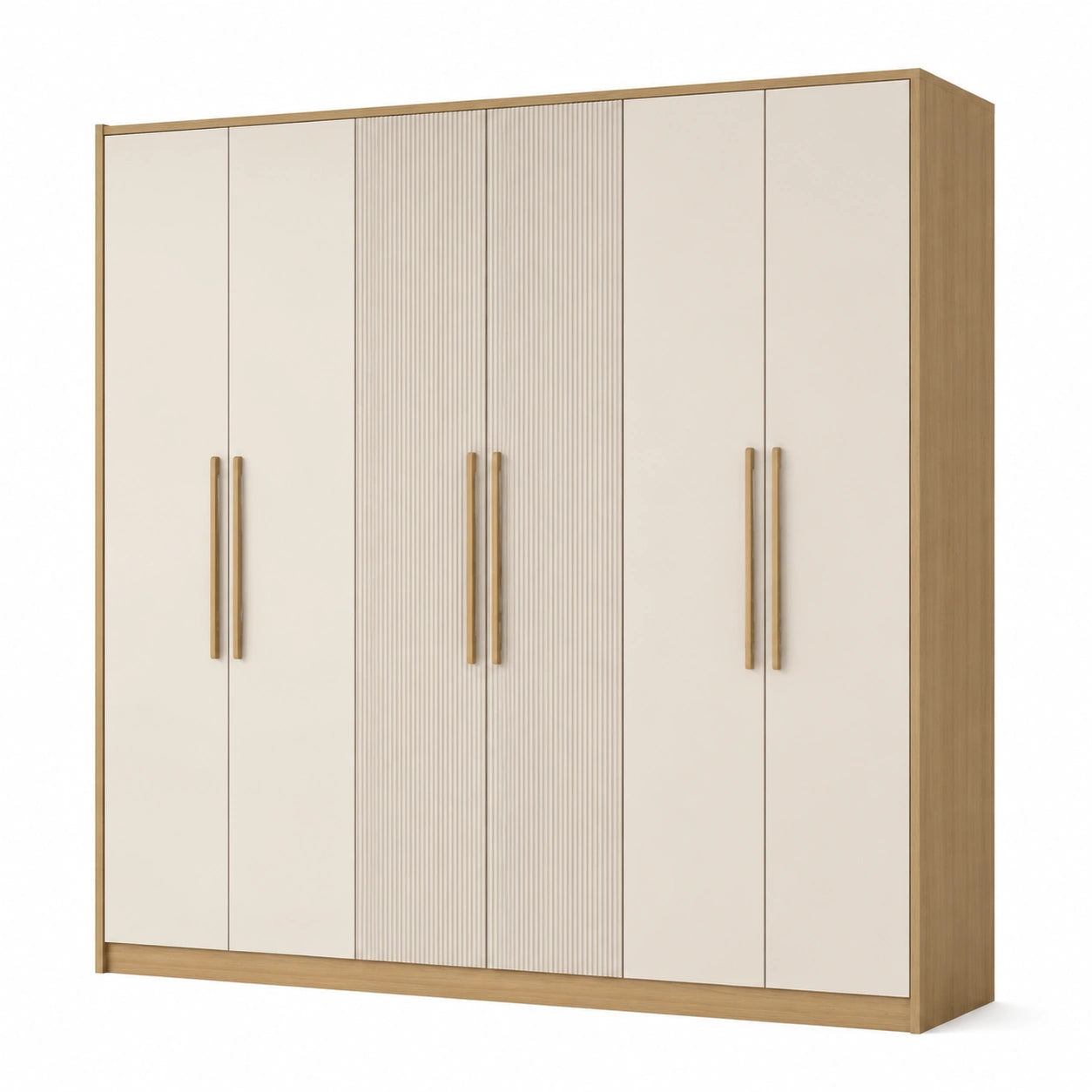 Armadio a 5 Ante in Legno e MDF Beige