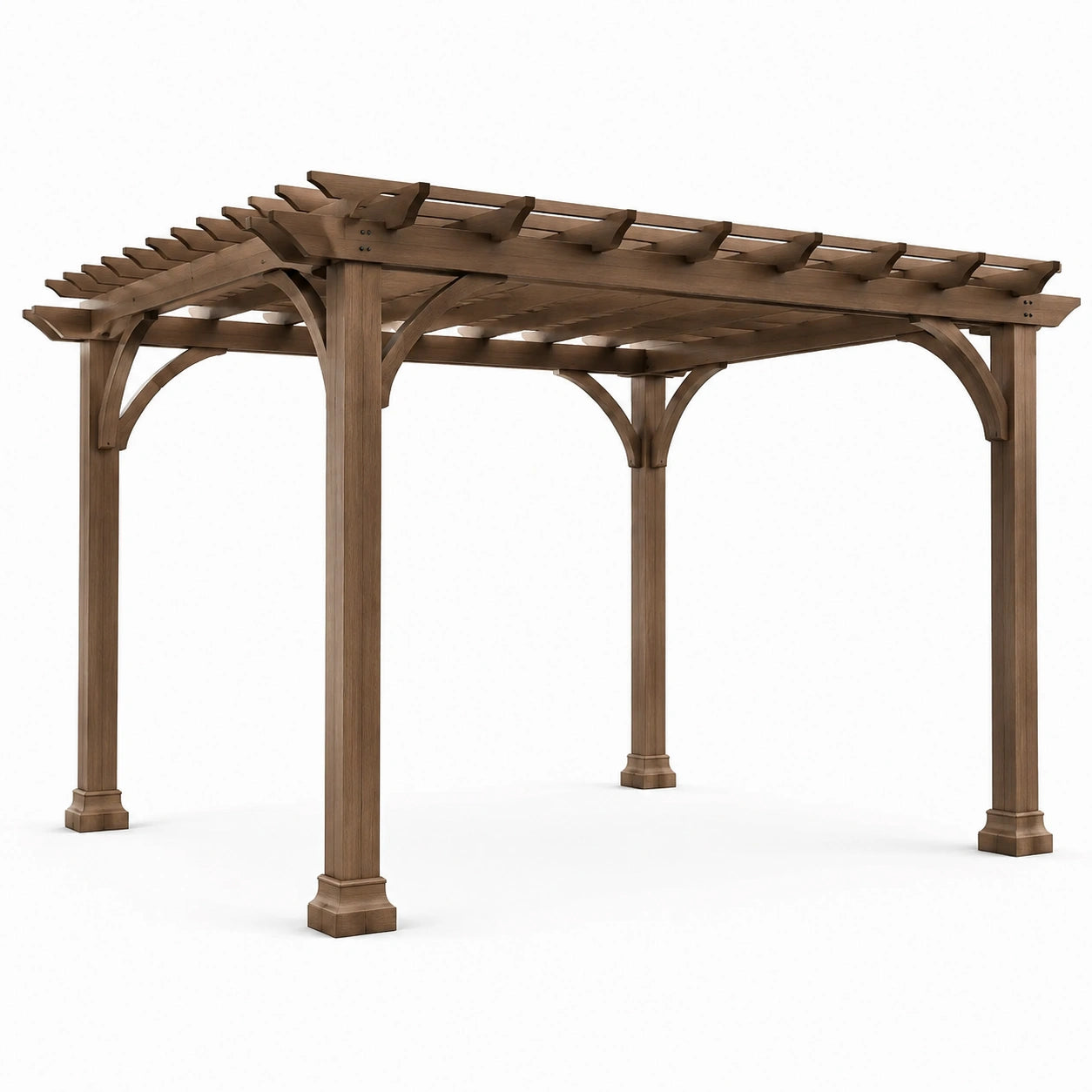 Pergolato in legno di pino marrone per esterno 300x400cm
