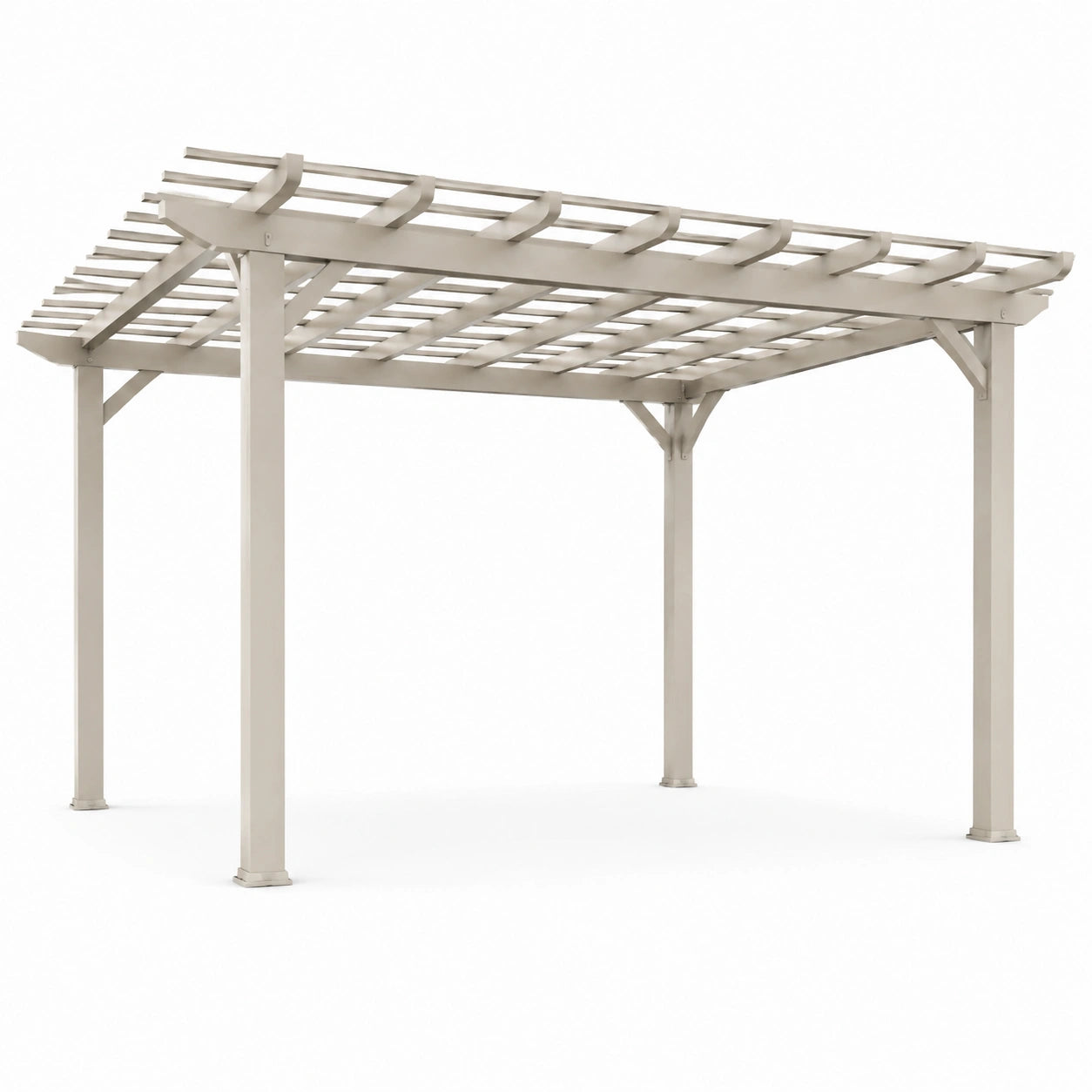 Pergola Metallica Quadrata 300x300 cm Beige