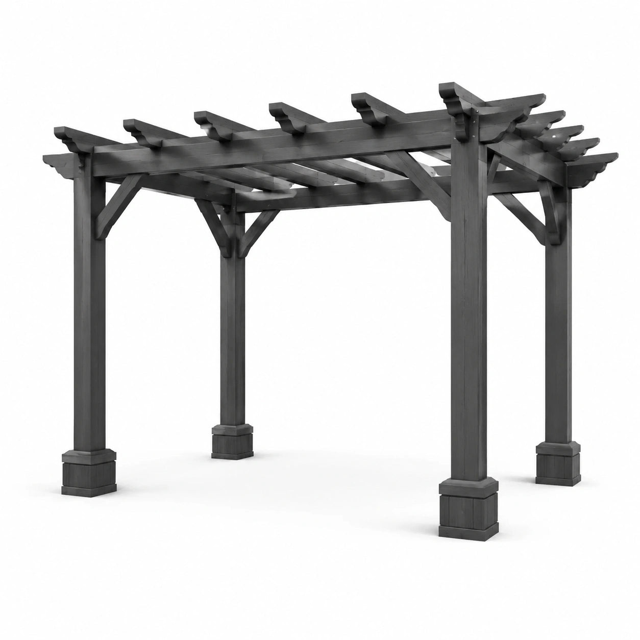 Pergolato in legno nero 300x300x220 cm